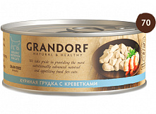 Grandorf Cat Куриная грудка с креветками в собственном соку, 70 гр